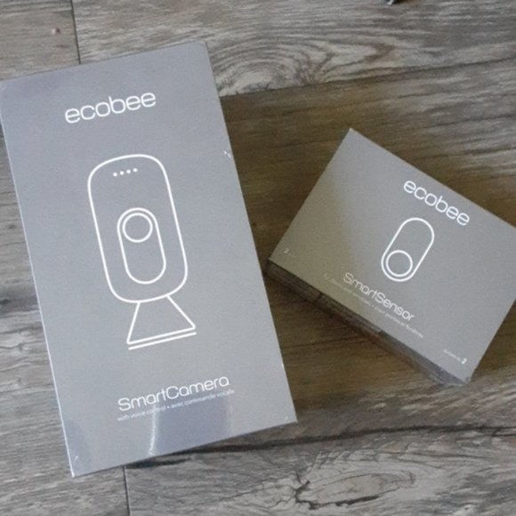 Ecobee SmartCamera+SmartSensor Home Security System w/6mo.Monitoring Sub